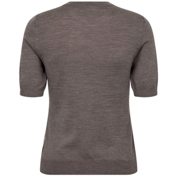 IVY Copenhagen Essex SS O-neck Knit, Brown Melange